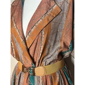 Vintage Frances Henaghan brown midi dress